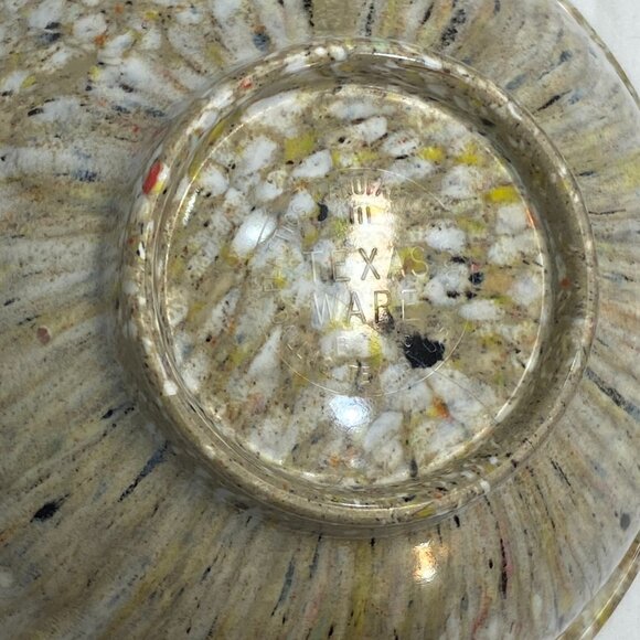 Vintage Texas Ware #111 Confetti Splatter Melamine Mixing Bowl Beige Multicolor - Picture 7 of 8